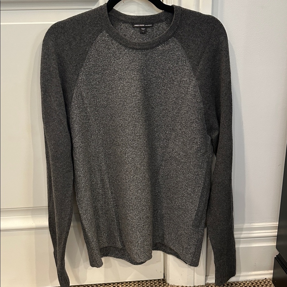 James Perse Men’s Cashmere Crewneck Sweater – Size 1 (Small) – Gray – Like New